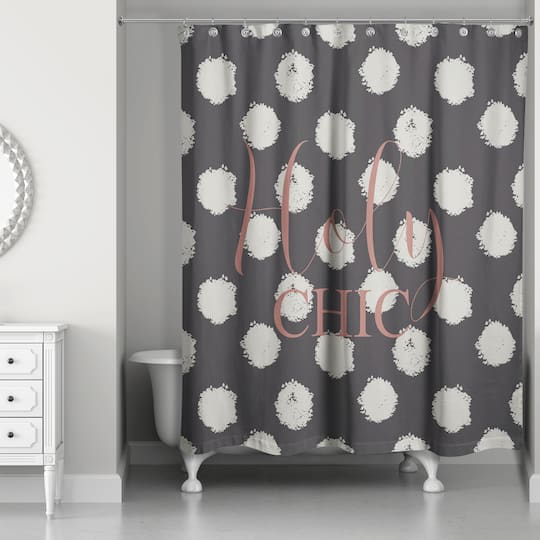 Holy Chic Polka Dots Shower Curtain